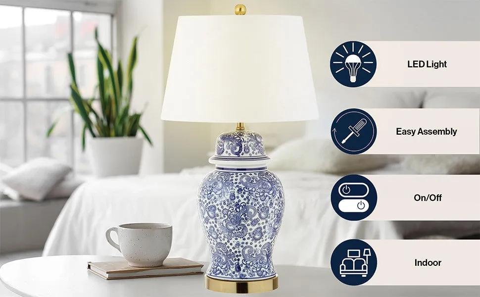 Fabian 29.5" Ceramic LED Table Lamp