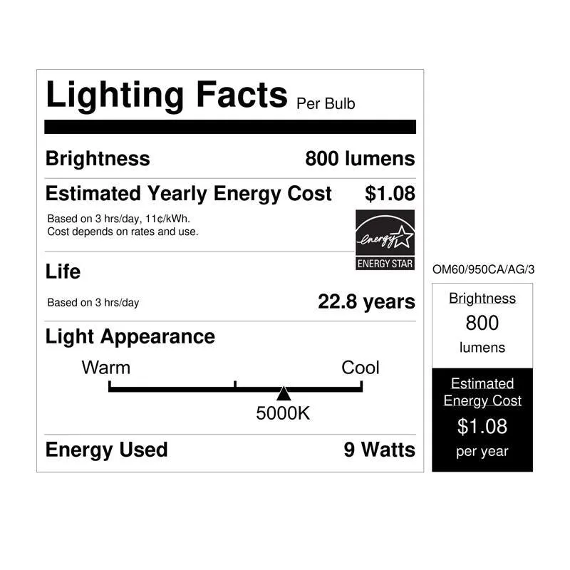 Feit Smart Home A19 E26 (Medium) Smart-Enabled LED Bulb Daylight 60 Watt Equivalence 3 pk