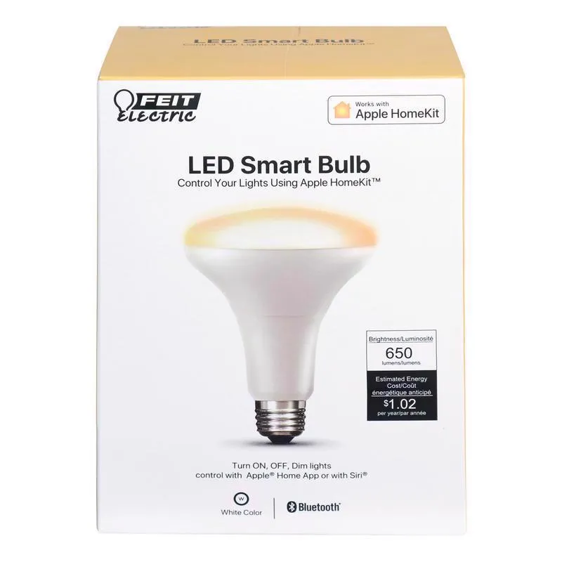 Feit Smart Home BR30 E26 (Medium) LED Bulb White 65 Watt Equivalence 1 pk