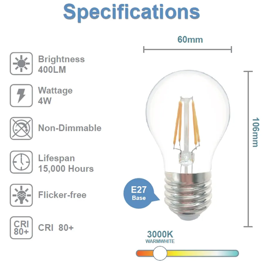 Filament Basic Bulb Warmwhite 4W