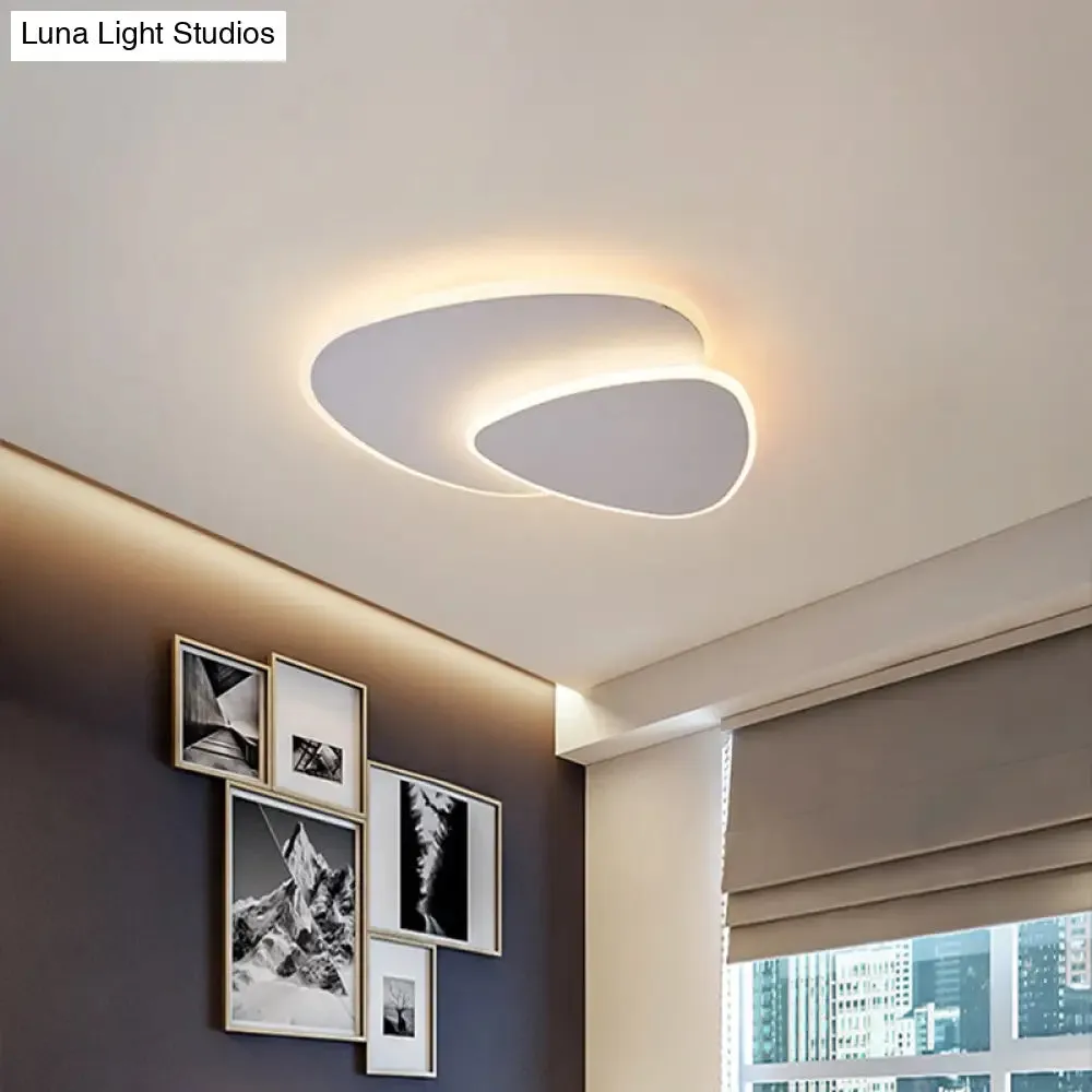 Flush Mount LED Ceiling Light - Triangular Nordic Style, Acrylic Fixture for Corridors