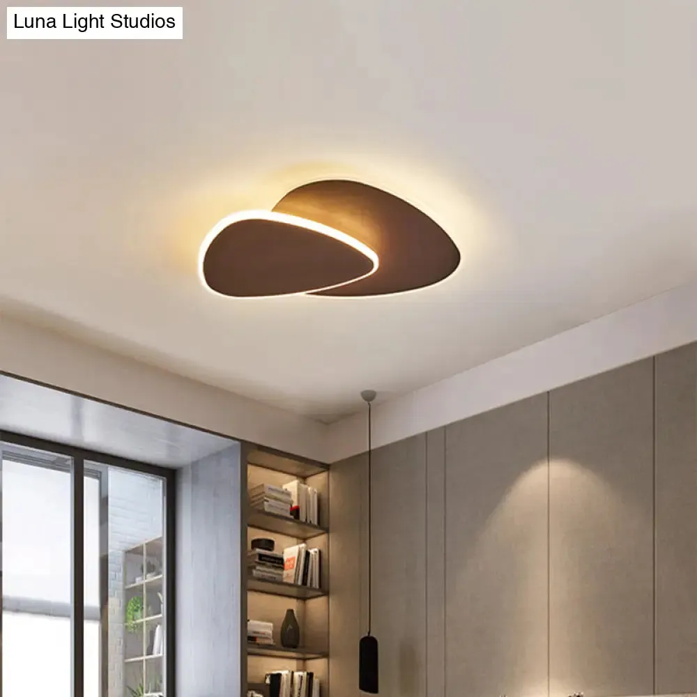 Flush Mount LED Ceiling Light - Triangular Nordic Style, Acrylic Fixture for Corridors