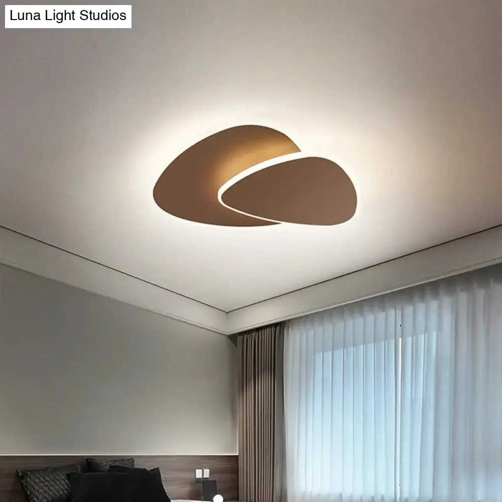 Flush Mount LED Ceiling Light - Triangular Nordic Style, Acrylic Fixture for Corridors