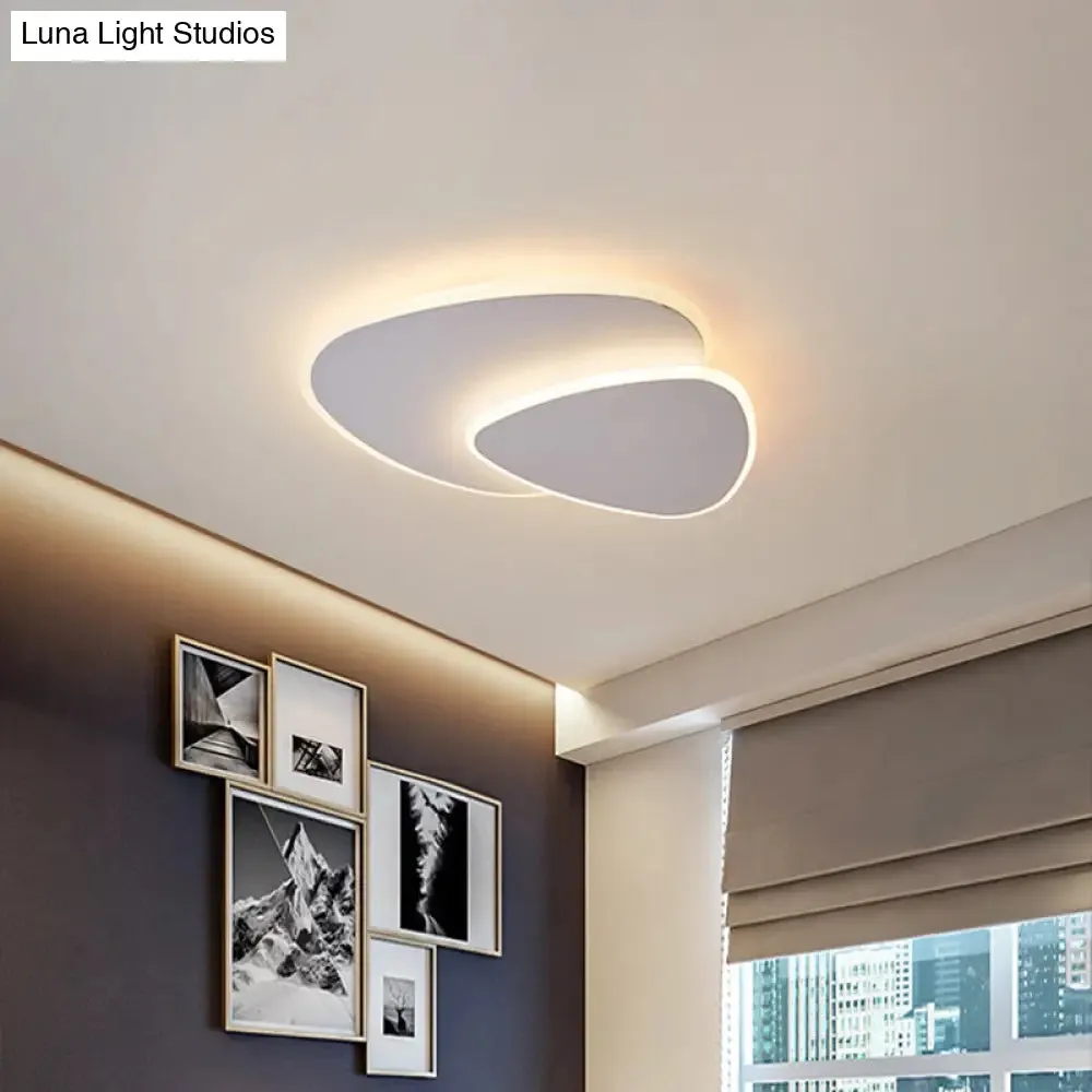 Flush Mount LED Ceiling Light - Triangular Nordic Style, Acrylic Fixture for Corridors