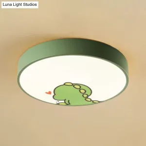 Fun Cartoon Pattern LED Flush Mount Ceiling Light for Kids' Bedrooms