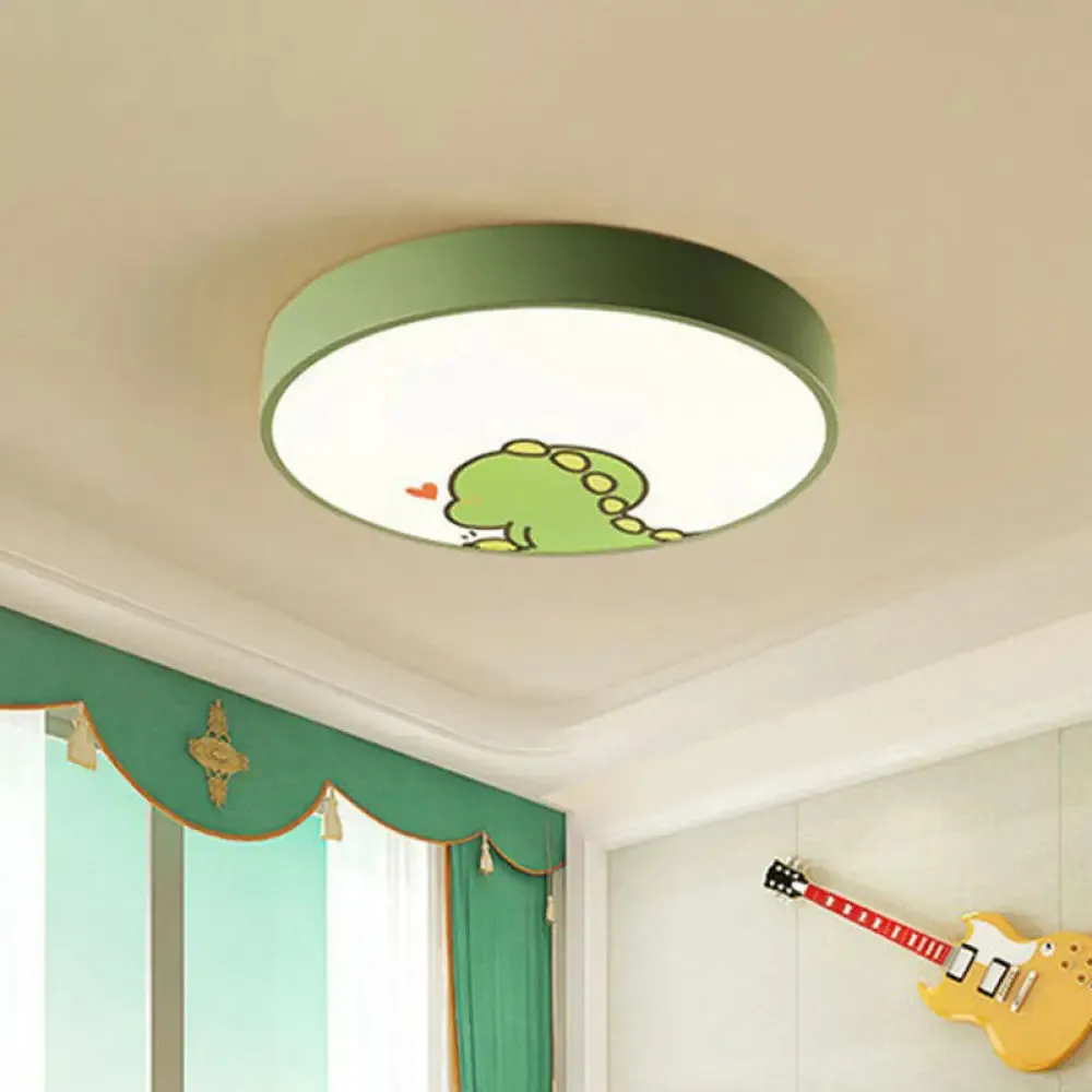 Fun Cartoon Pattern LED Flush Mount Ceiling Light for Kids' Bedrooms