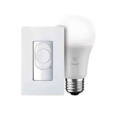 GE CYNC Reveal Smart Light Bulb with Smart Wire-Free Dimmer Switch Bundle