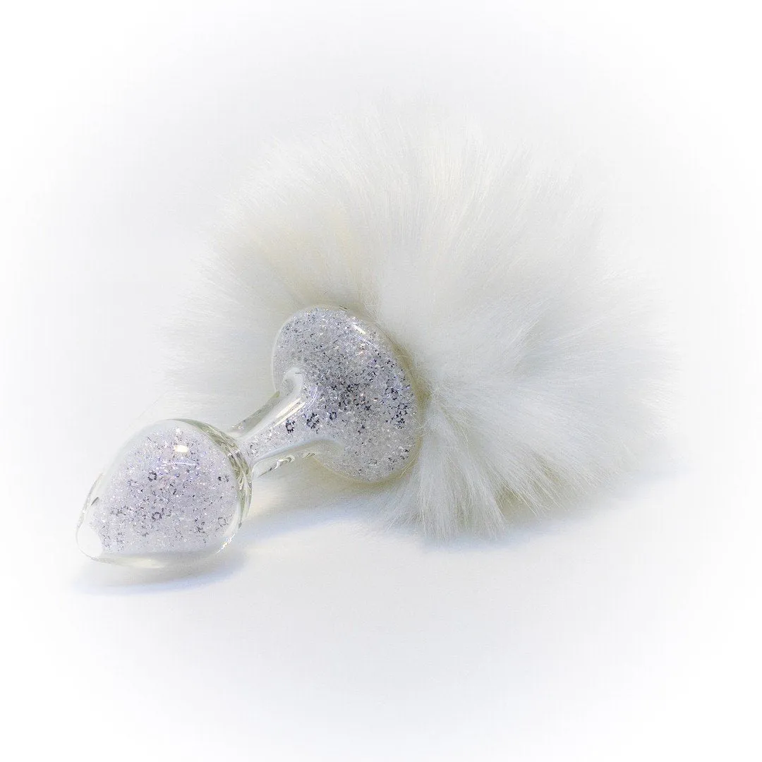 Glass Bunny Tail Sparkle Plug