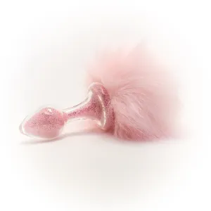 Glass Bunny Tail Sparkle Plug