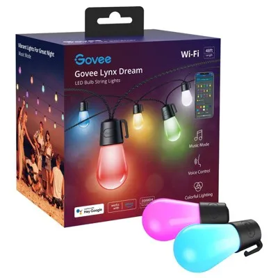 Govee 48' RGBW Wi-Fi Outdoor String Light