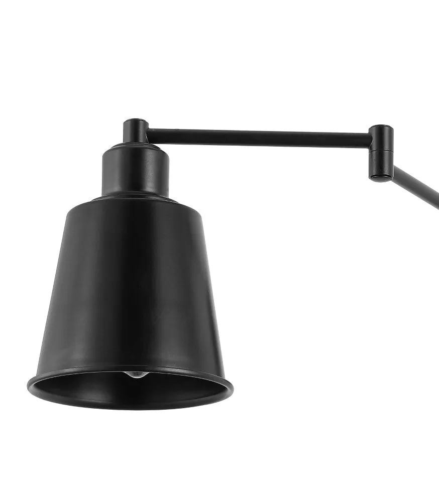 Graves 5.75" Iron Contemporary Swing Arm LED Wall Sconce