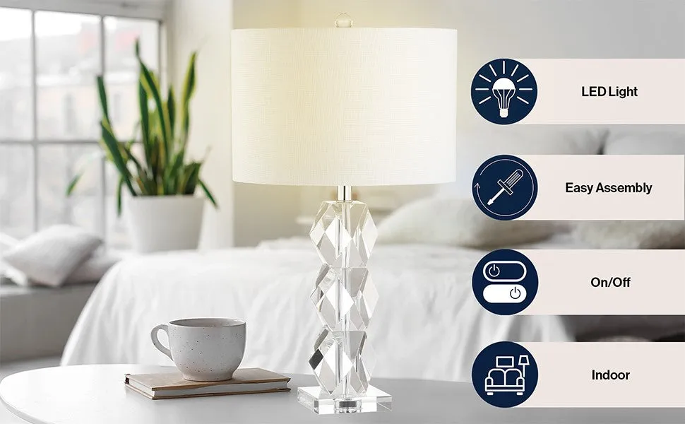 Harlow 26" Crystal LED Table Lamp