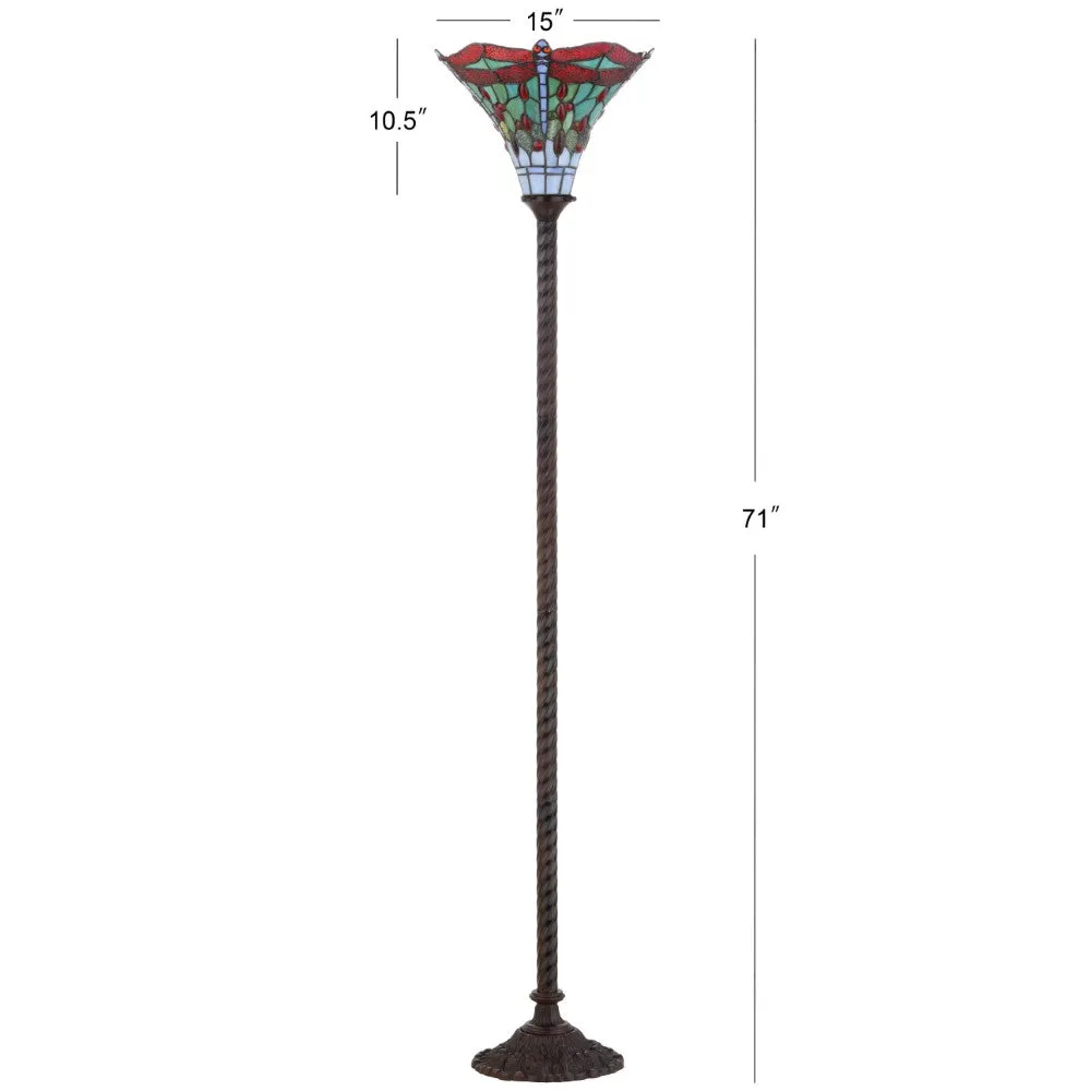 Heidi Tiffany-Style 71" Torchiere LED Floor Lamp