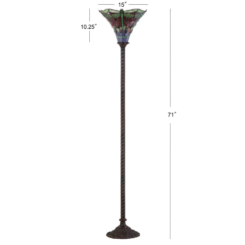 Heidi Tiffany-Style 71" Torchiere LED Floor Lamp