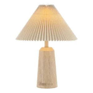 Ishika 20.5" Rustic Scandinavian Resin/Iron Lighthouse LED Table Lamp with Pleated Shade