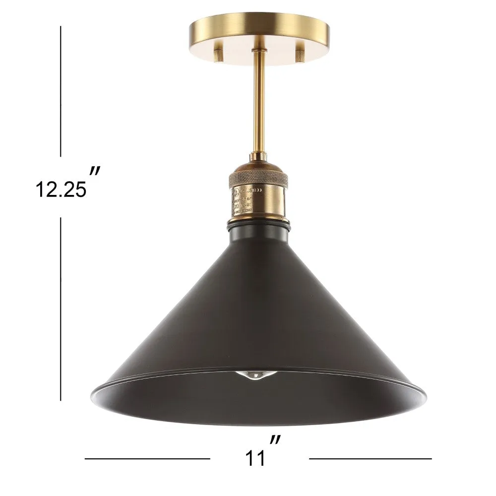 Ivo 11" Metal LED Semi-Flush Mount