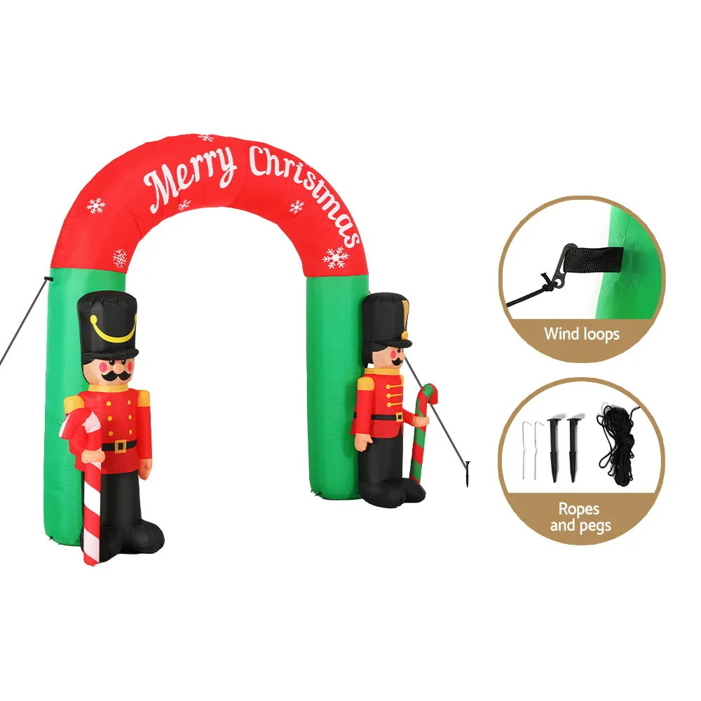 Jingle Jollys Christmas Inflatable Nutcracker Archway 3M Outdoor Decorations