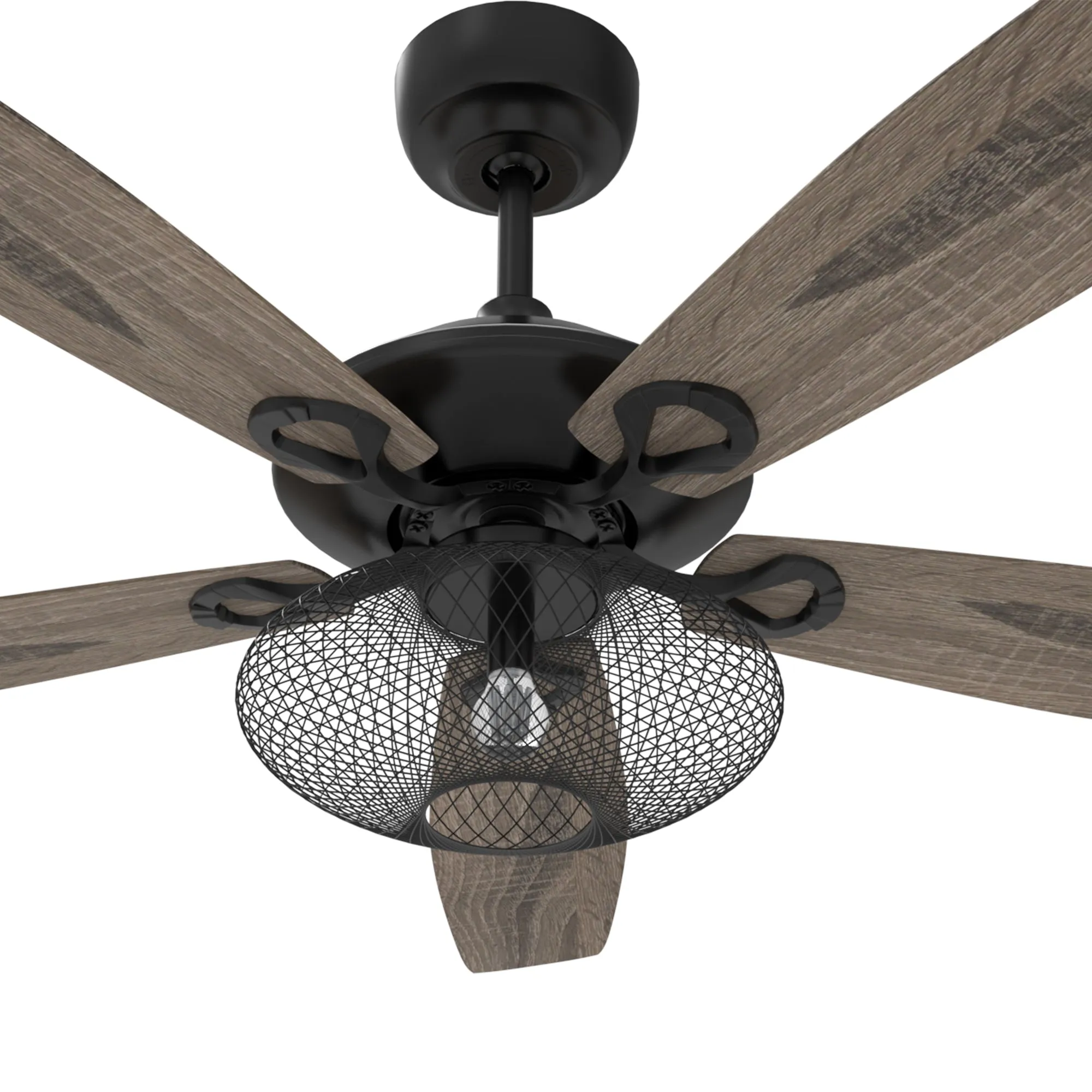 Karson 52" In. Black/Wood 5 Blade Smart Ceiling Fan with Works with Light & Remote