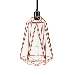 Large Filament Style Pendant In Copper