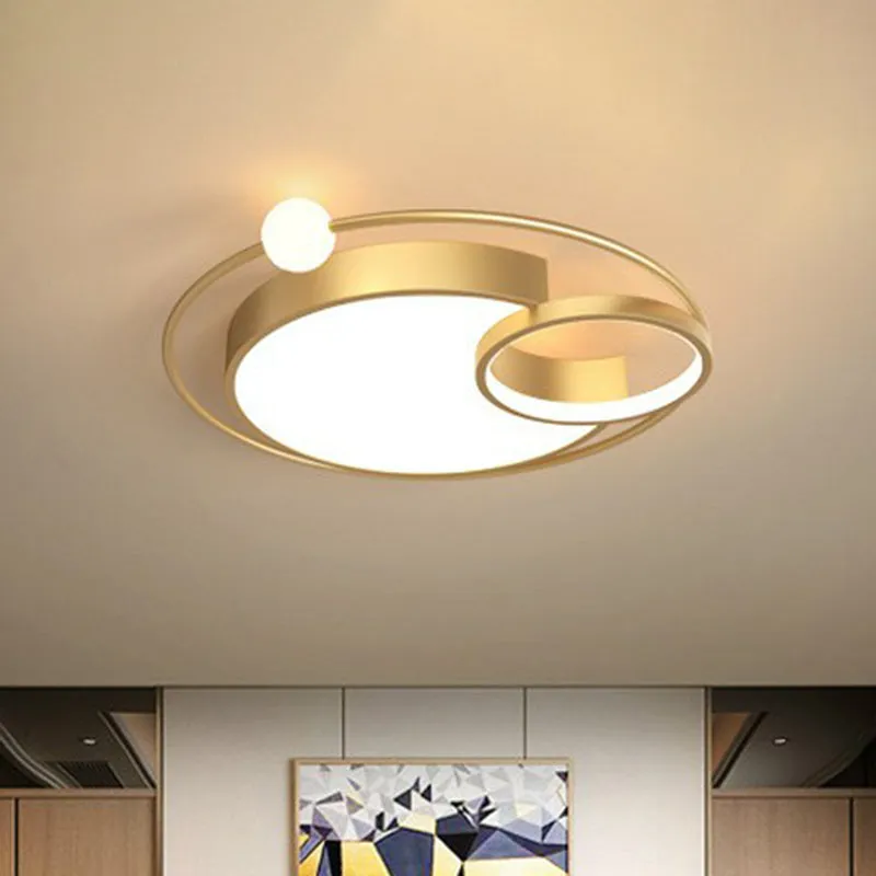 LED Flush Mount Ceiling Light - Modern Aluminum Bedroom Lighting