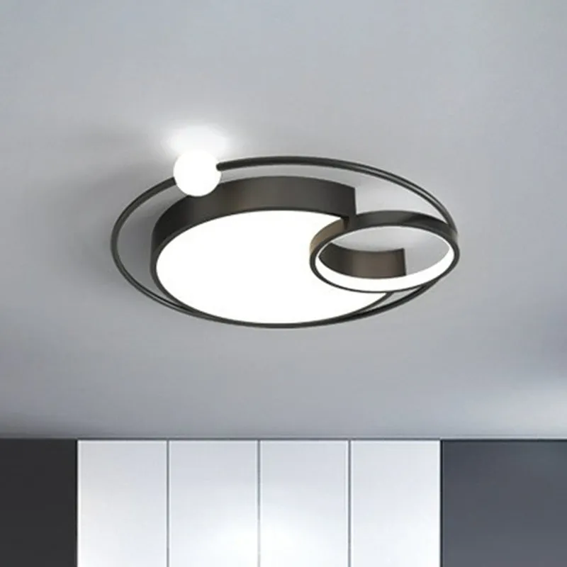 LED Flush Mount Ceiling Light - Modern Aluminum Bedroom Lighting