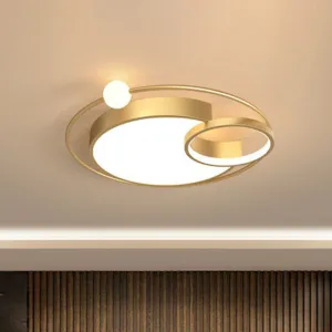 LED Flush Mount Ceiling Light - Modern Aluminum Bedroom Lighting