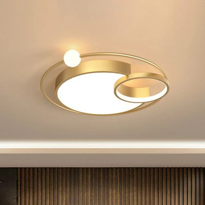 LED Flush Mount Ceiling Light - Modern Aluminum Bedroom Lighting