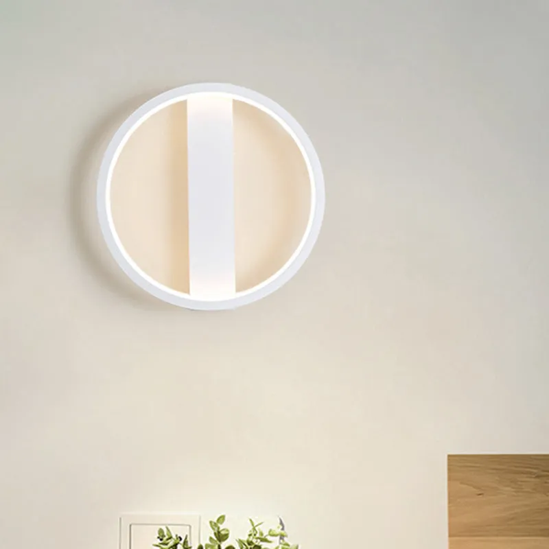 LED Wall Sconce with Acrylic Shade: Simple Style, White Round/Square Design, Warm/White Light