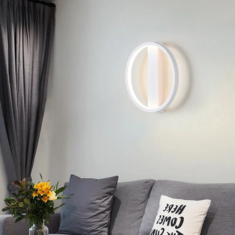 LED Wall Sconce with Acrylic Shade: Simple Style, White Round/Square Design, Warm/White Light