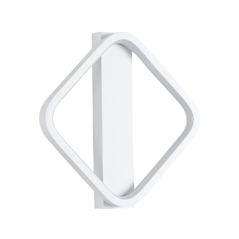 LED Wall Sconce with Acrylic Shade: Simple Style, White Round/Square Design, Warm/White Light