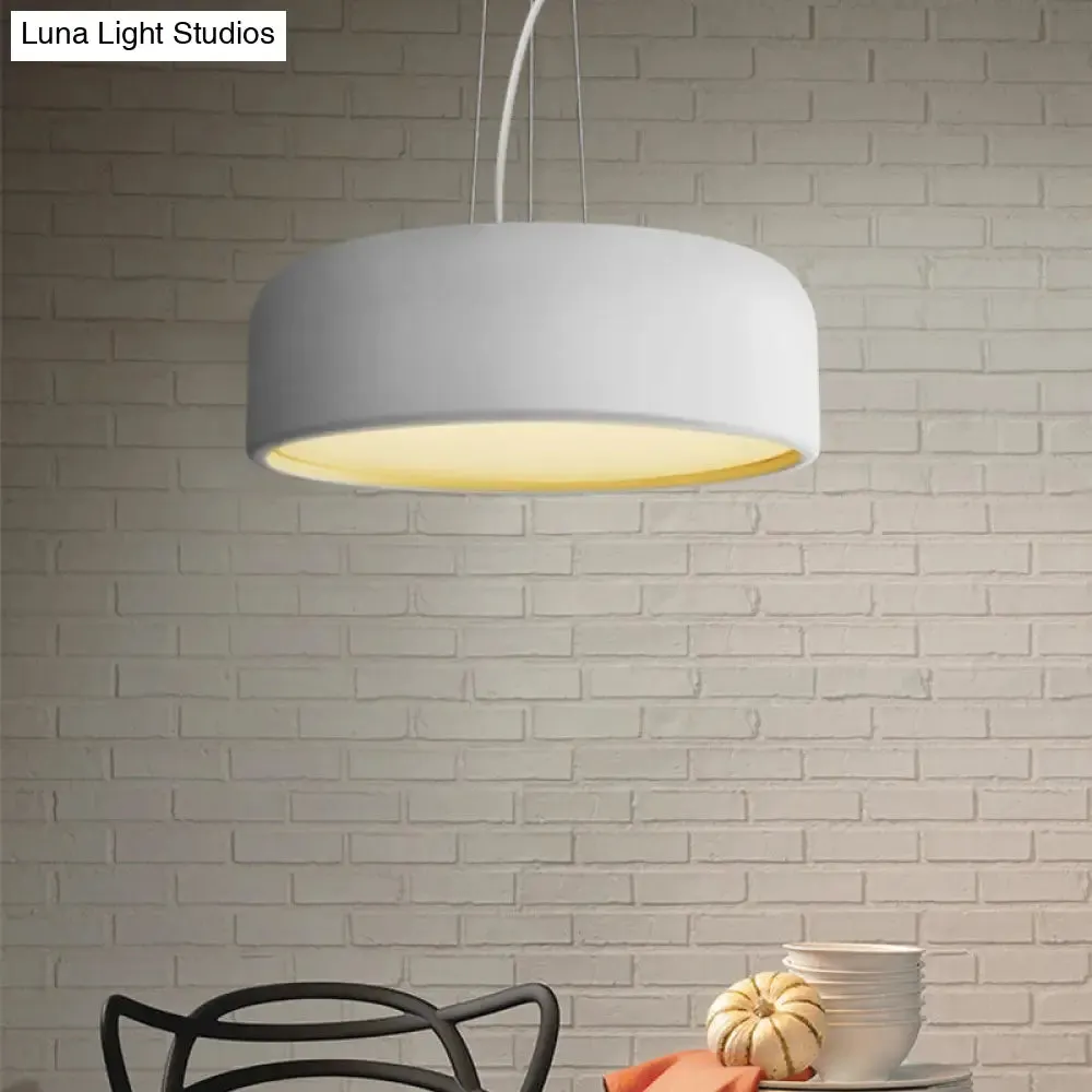 Macaron Single-Bulb Aluminum Pendant Lamp - Green/Textured White/Blue - Hanging Ceiling Suspension for Table