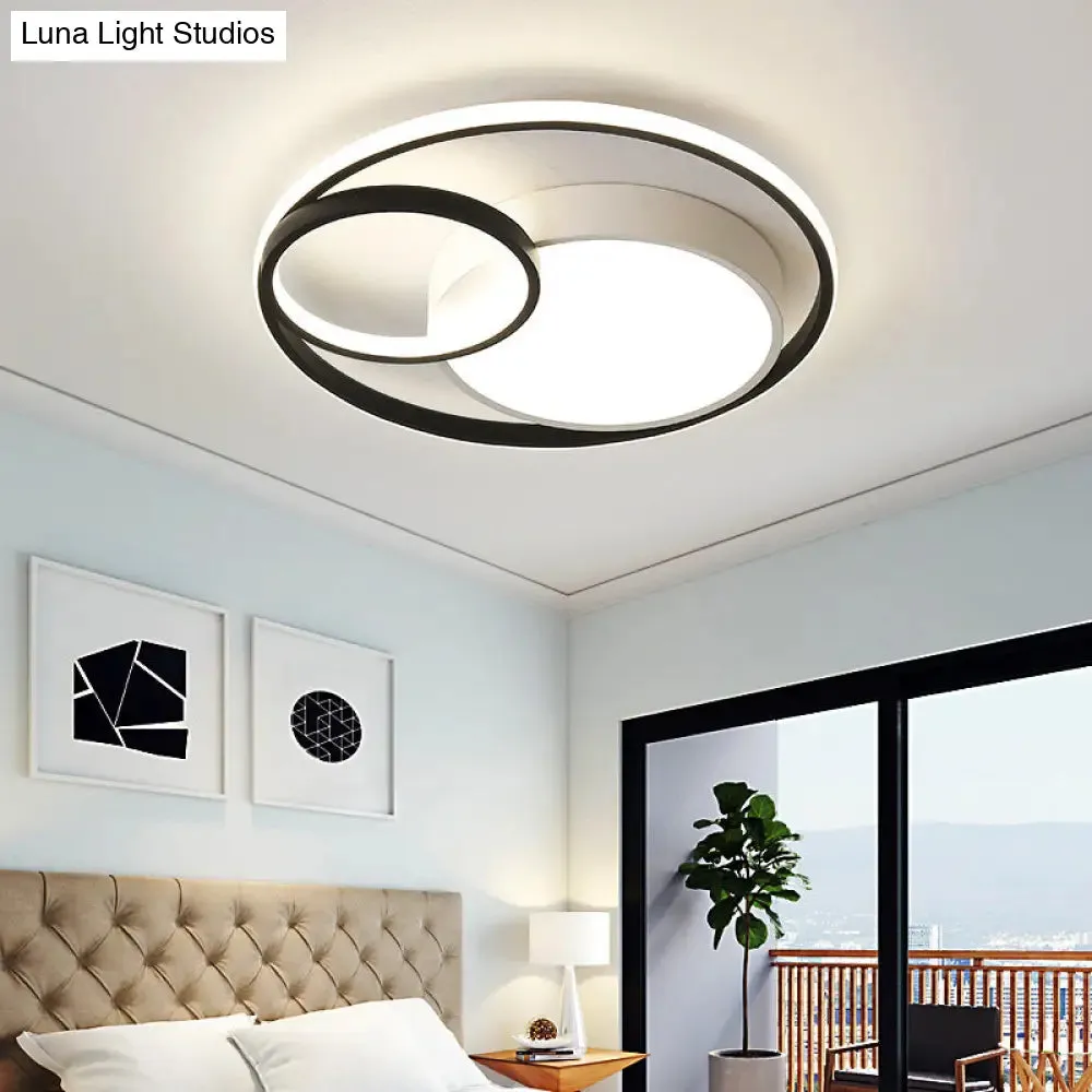 Metal Nordic Halo LED Bedroom Ceiling Light Fixture