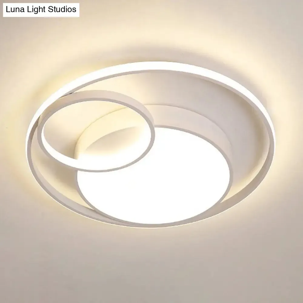 Metal Nordic Halo LED Bedroom Ceiling Light Fixture