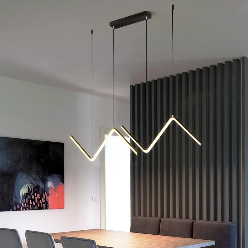 Minimalist Double Z-Shaped LED Island Light Fixture