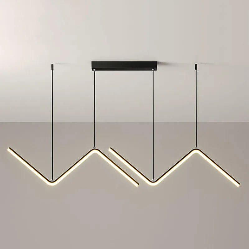 Minimalist Double Z-Shaped LED Island Light Fixture