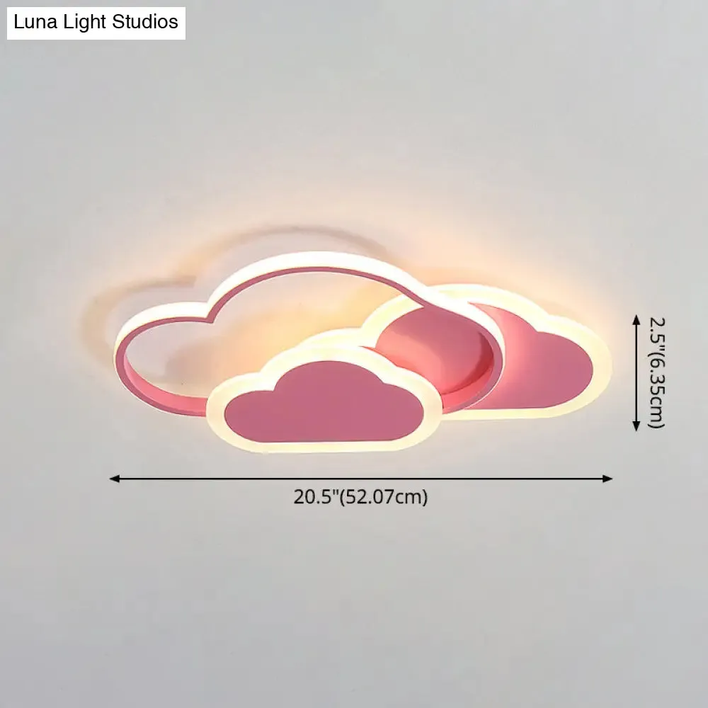 Minimalist LED Cloud Ceiling Light Fixture - Acrylic Mount