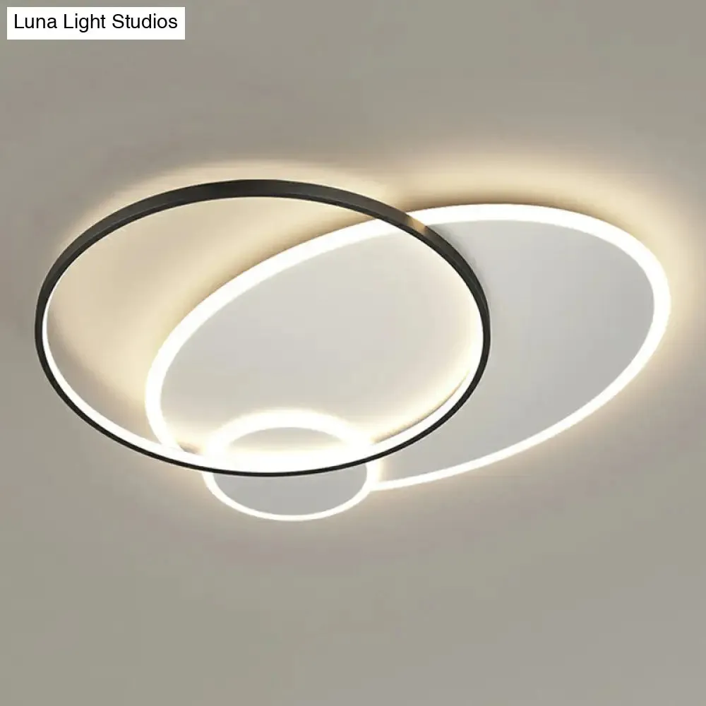 Modern 3-Loop LED Flush Mount Ceiling Light for Living Room