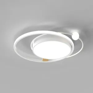 Modern Acrylic LED Flush Ceiling Light Fixture for Bedroom - Circular Design