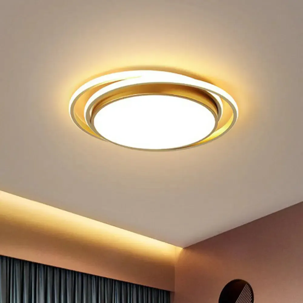 Modern LED Circle Bedroom Flush Light with Acrylic Fixture