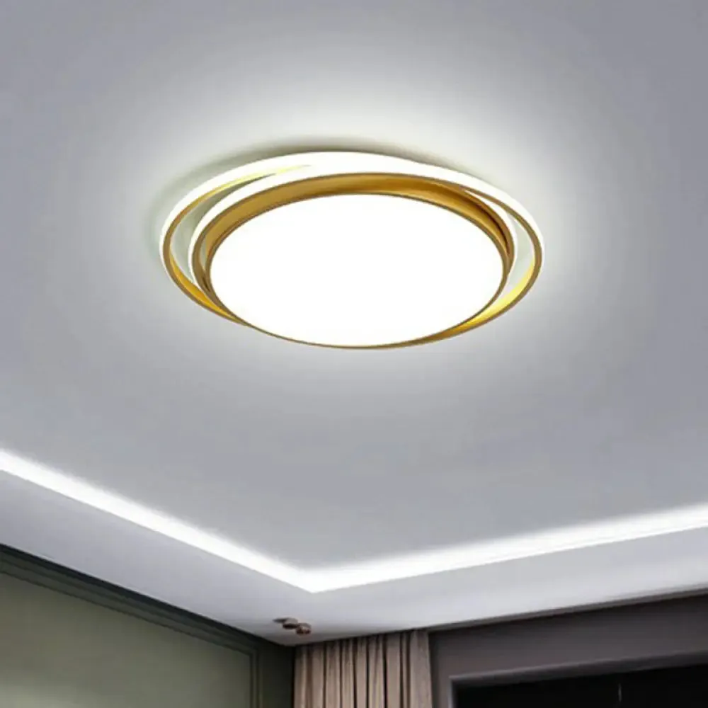 Modern LED Circle Bedroom Flush Light with Acrylic Fixture