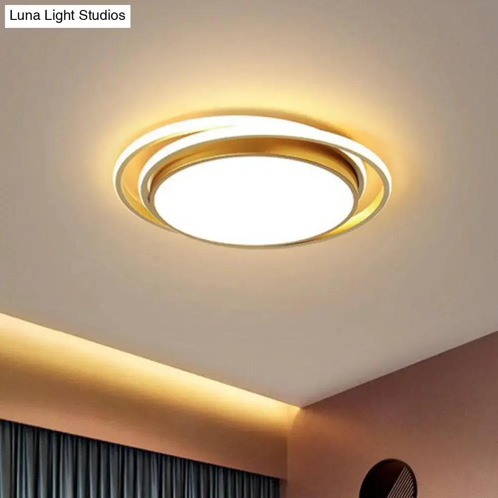 Modern LED Circle Bedroom Flush Light with Acrylic Fixture