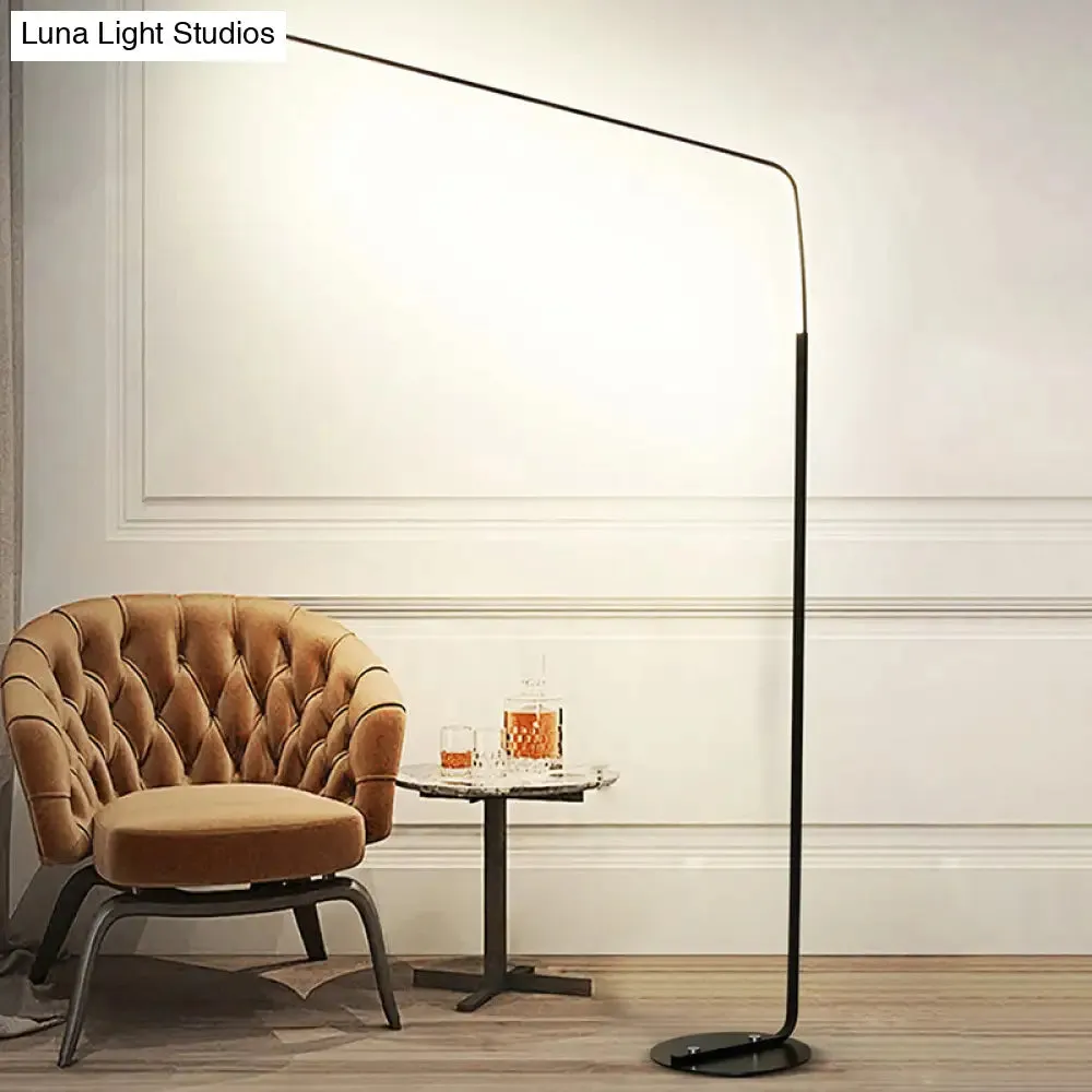 Modern Metal Linear Floor Lighting with Foot Switch - Sleek LED Standing Light