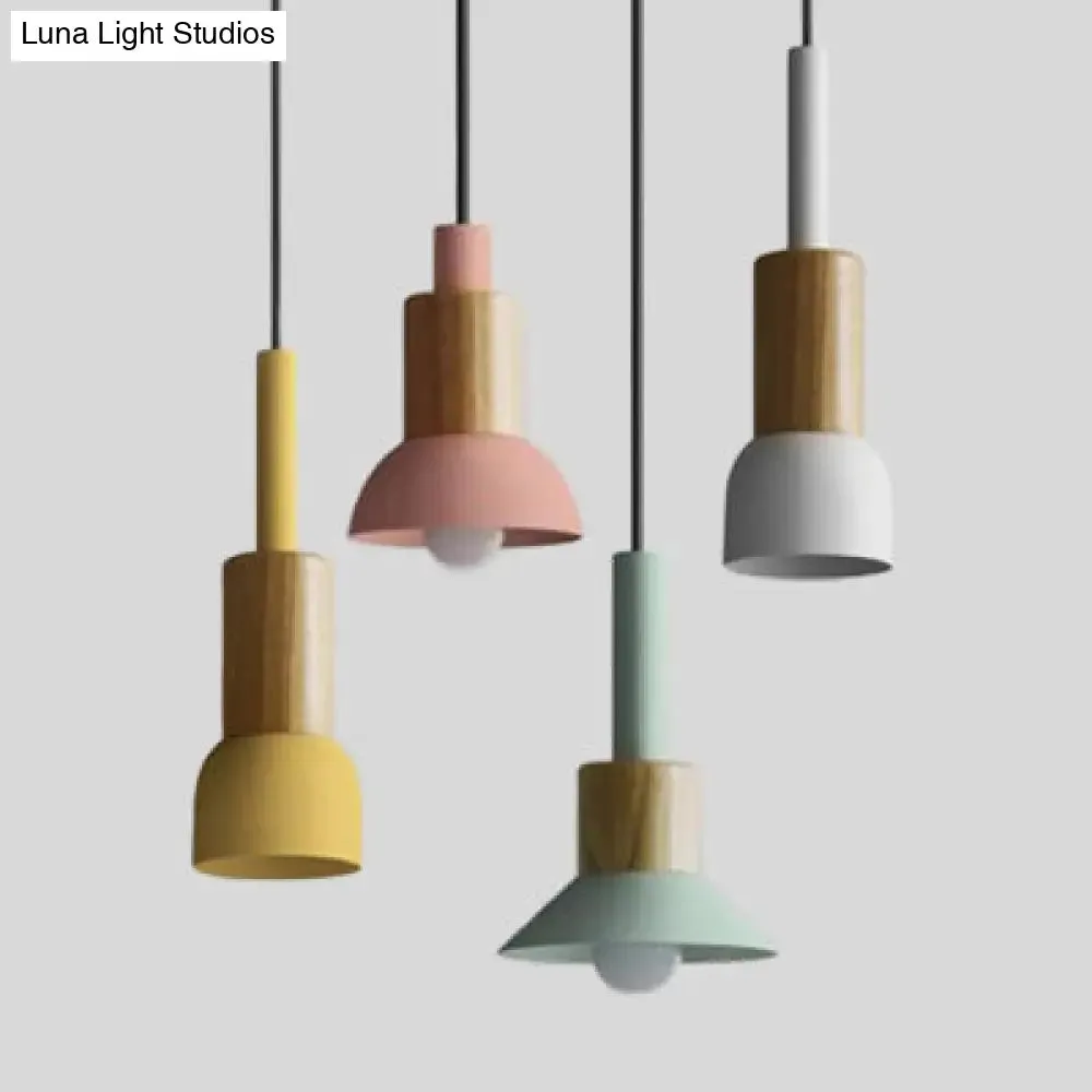 Modern Metal Pendant Light with 1 Light and Multiple Color Options