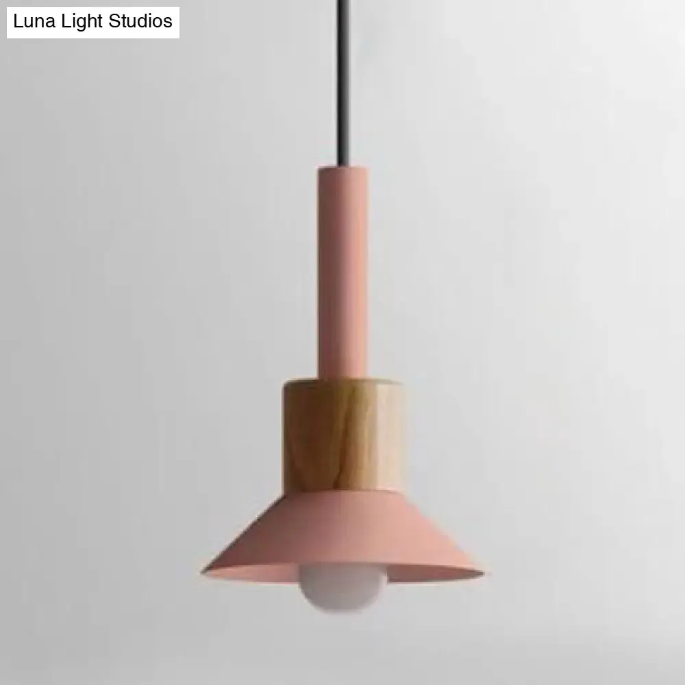 Modern Metal Pendant Light with 1 Light and Multiple Color Options