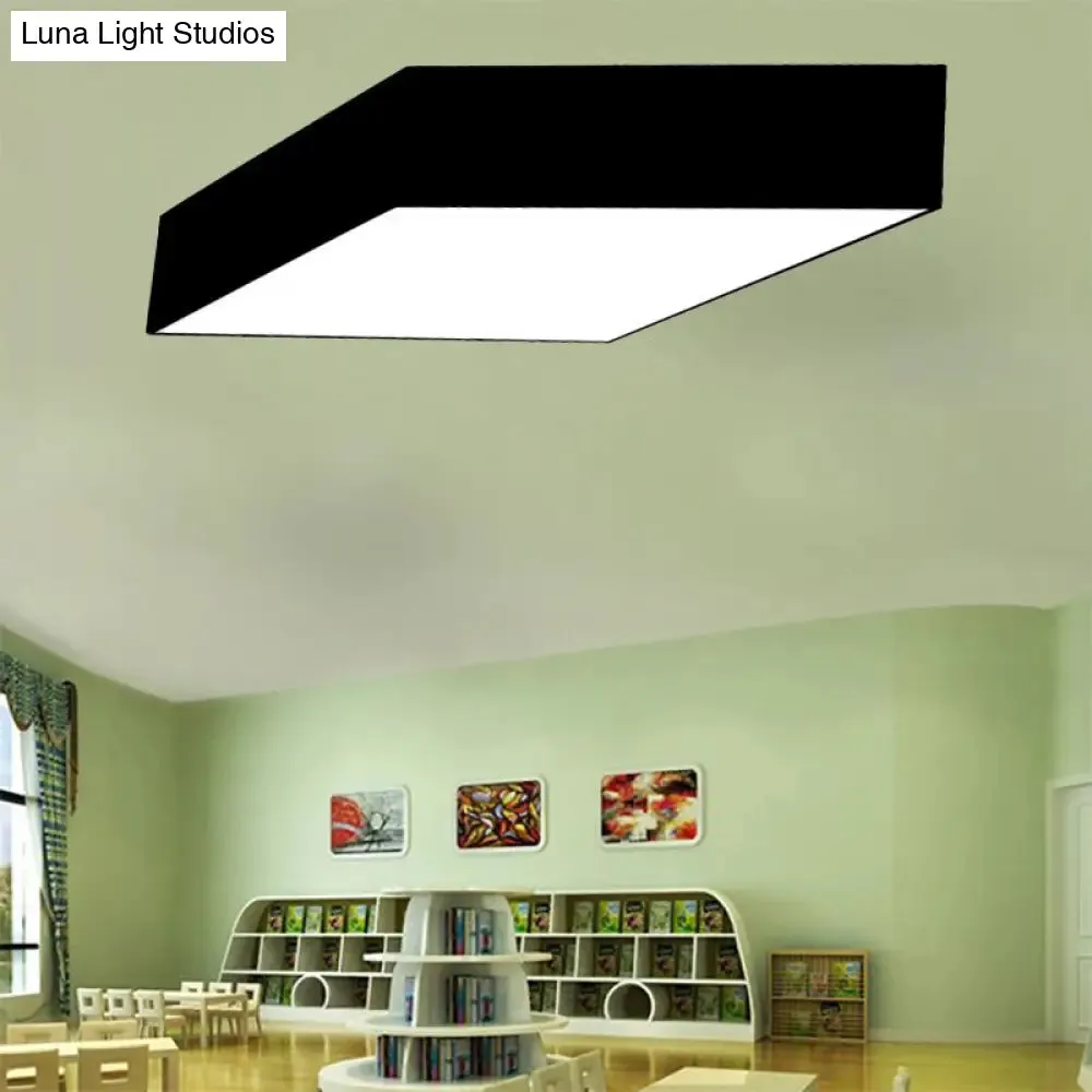 Modern Rhombus LED Ceiling Light for Kindergarten in Multiple Colors - Black, White, Red, Yellow, Green