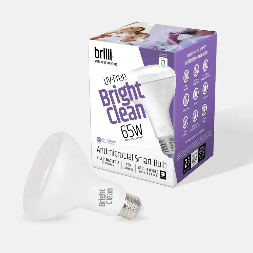 New - Brilli Wellness BR30 65W E26 Lighting Bright Clean Antimicrobial Smart LED