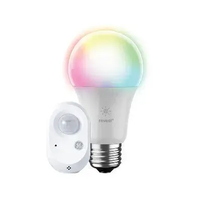 New - GE Cync Reveal Full Color A19 Light Bulb with Motion Sensor