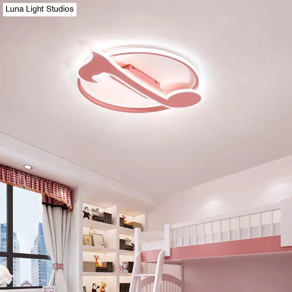 Nordic Musical Note Ceiling Mount Light for Kindergarten - Acrylic Candy Colored Lamp