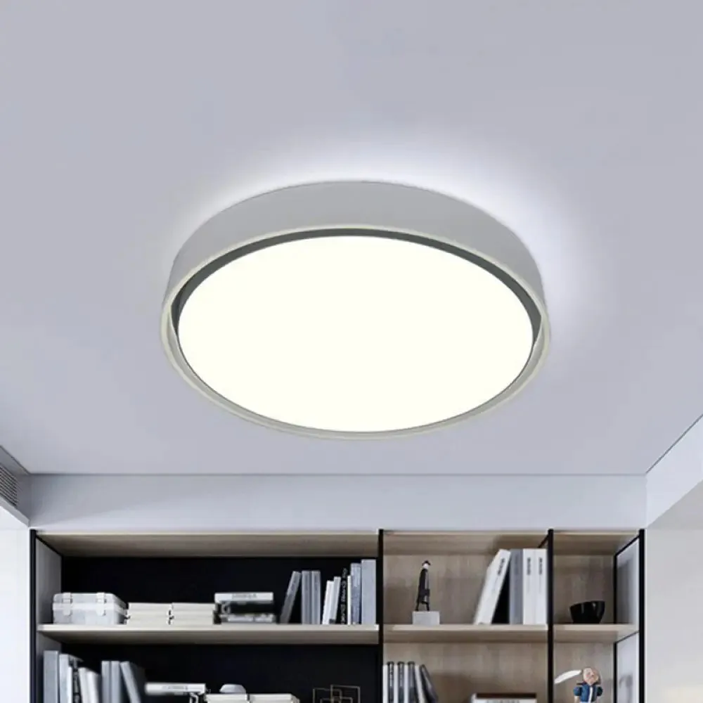 Nordic Style Circle Flush LED Ceiling Light for Bedrooms - Aluminum Flush Mount Lighting Fixture