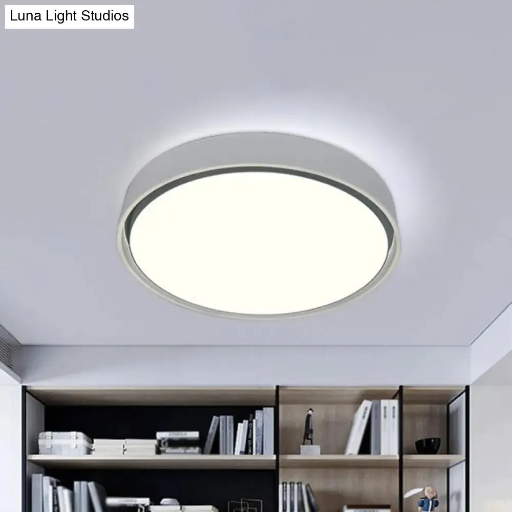 Nordic Style Circle Flush LED Ceiling Light for Bedrooms - Aluminum Flush Mount Lighting Fixture